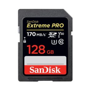 Carte mémoire SDXC SanDisk Extreme PRO 128 Go Jusqu'à 170 Mo/s
