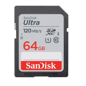 Carte Mémoire SanDisk 64GB Ultra SDXC UHS- 120MB/s,Full HD