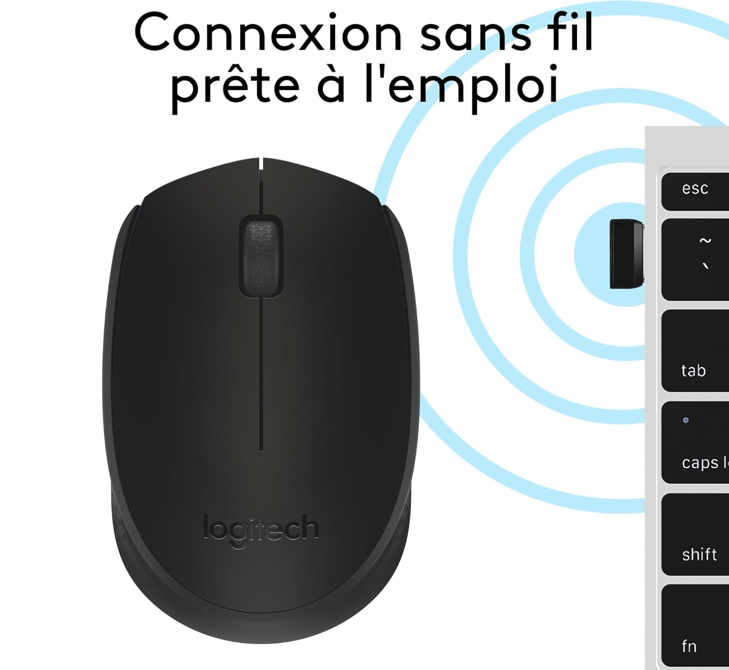 Souris Sans Fil Logitech M171 Ambidextre - Noire – Image 3