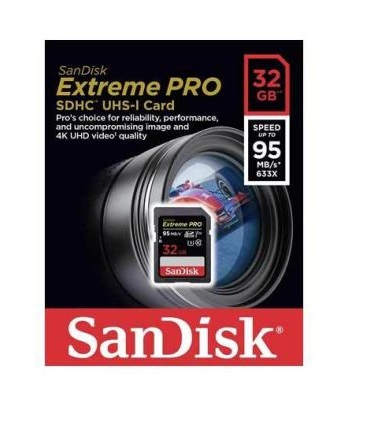 Carte mémoire SDHC Sandisk extrême Pro - 32 Go jusqu'à 95 Mb/s – Image 2