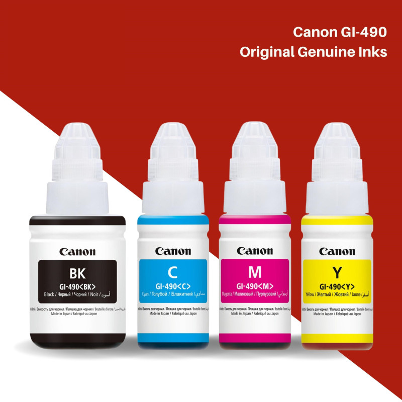 Encre CANON GI-490 ORIGINAL ( Black, Magenta, Yellow, Cyan)