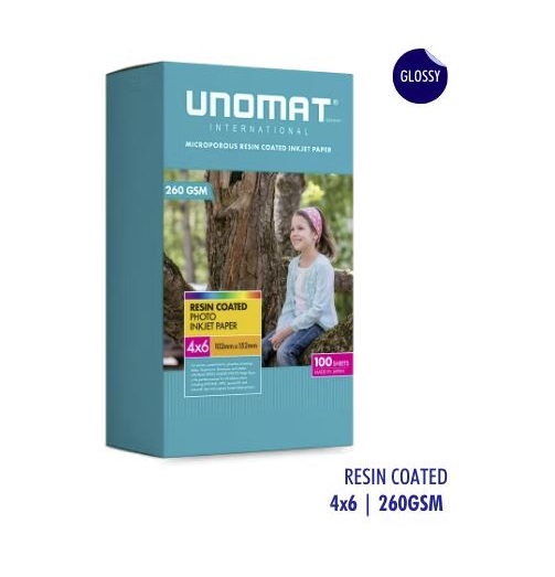 Papier photo Unomat 4x6 à jet d'encre 260 gsm